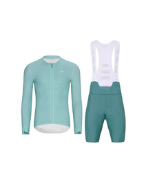 HOLOKOLO Langarm Radtrikot und Hose - ELEVATE - Blau/Hellblau
